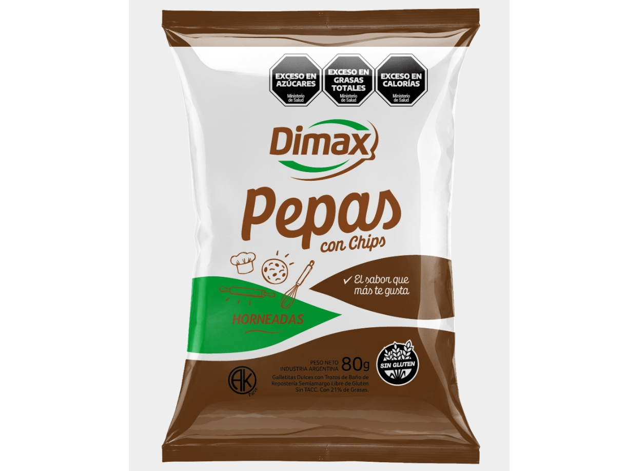 Pepas con chips dimax