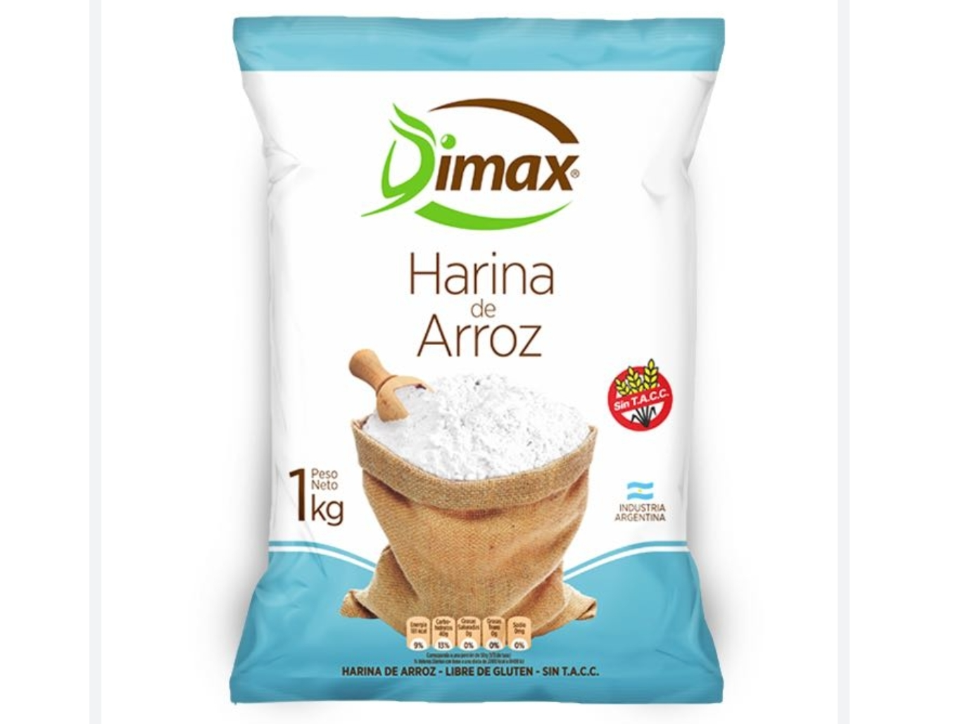 Harina de arroz Sin Tacc Dimax de Natujor