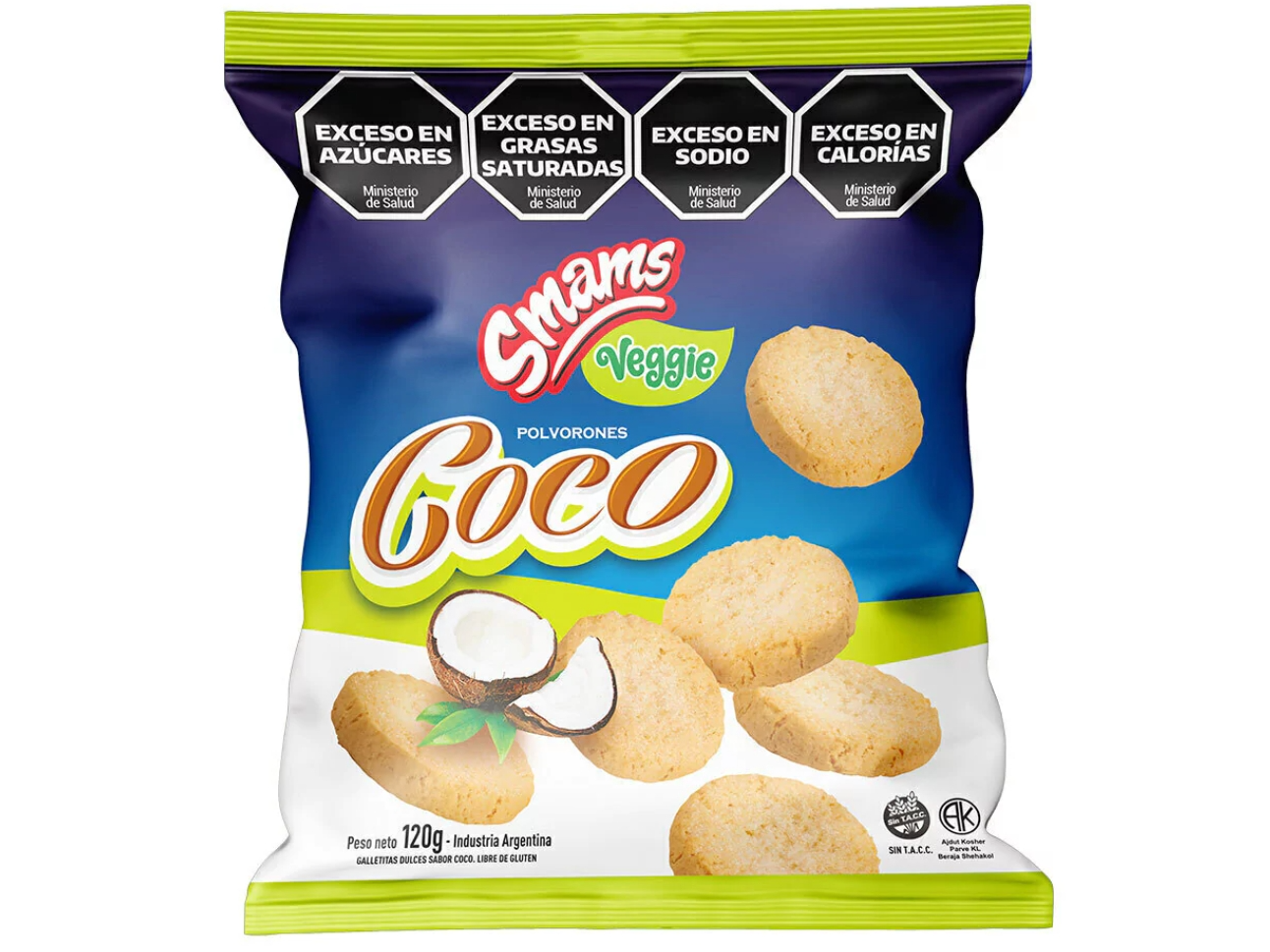 Polvoron azucarado coco smams
