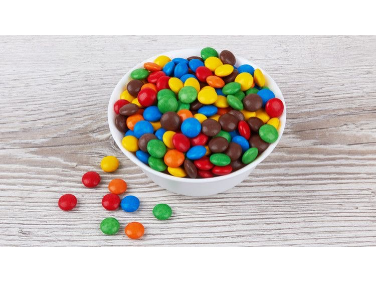 Lentejas de chocolate estilo rocklets