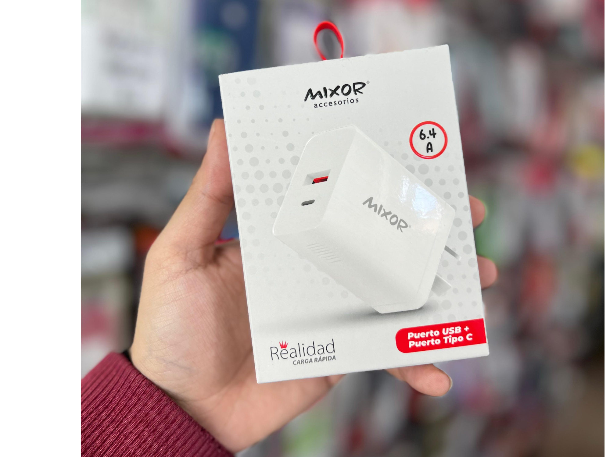 Cargador Tipo C con Puerto C Mixor Realidad 6.4A