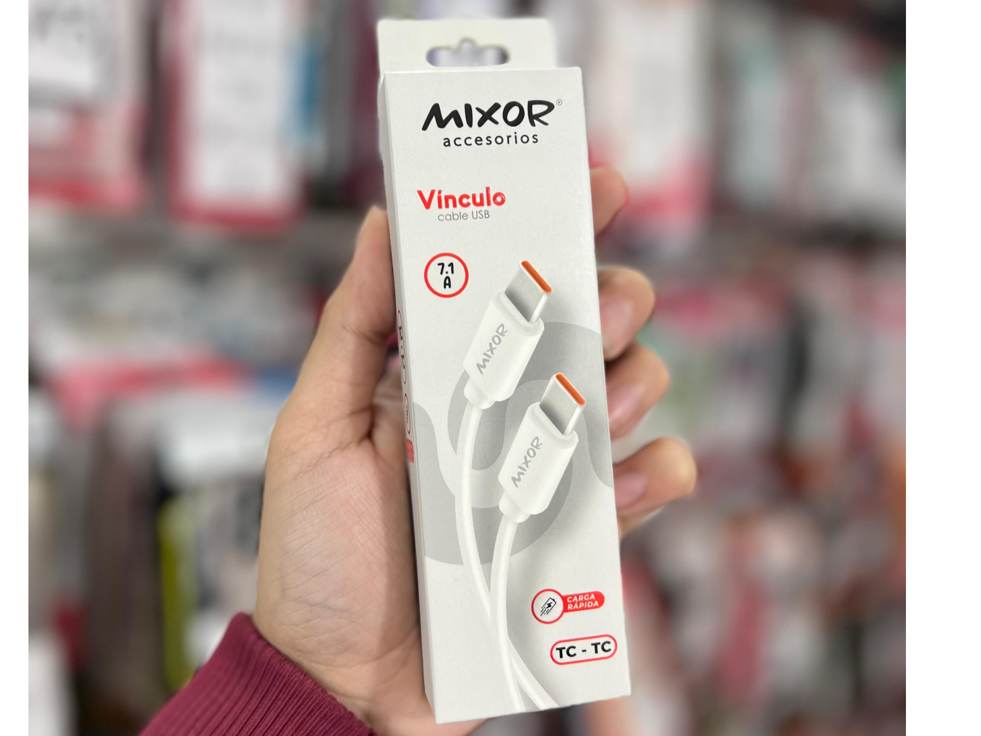Cable USB tipo C a tipo C Mixor carga rapida 7.1A