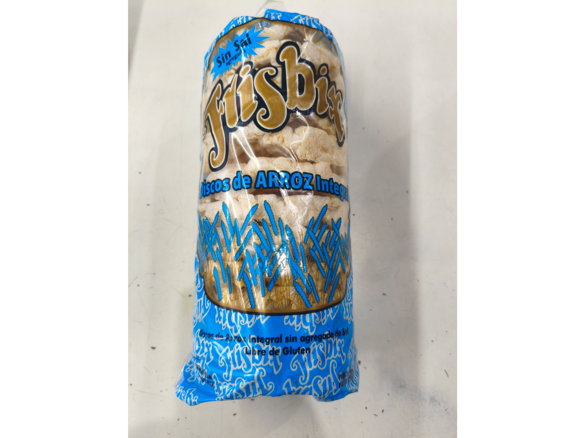 Disco de arroz sin sal.
