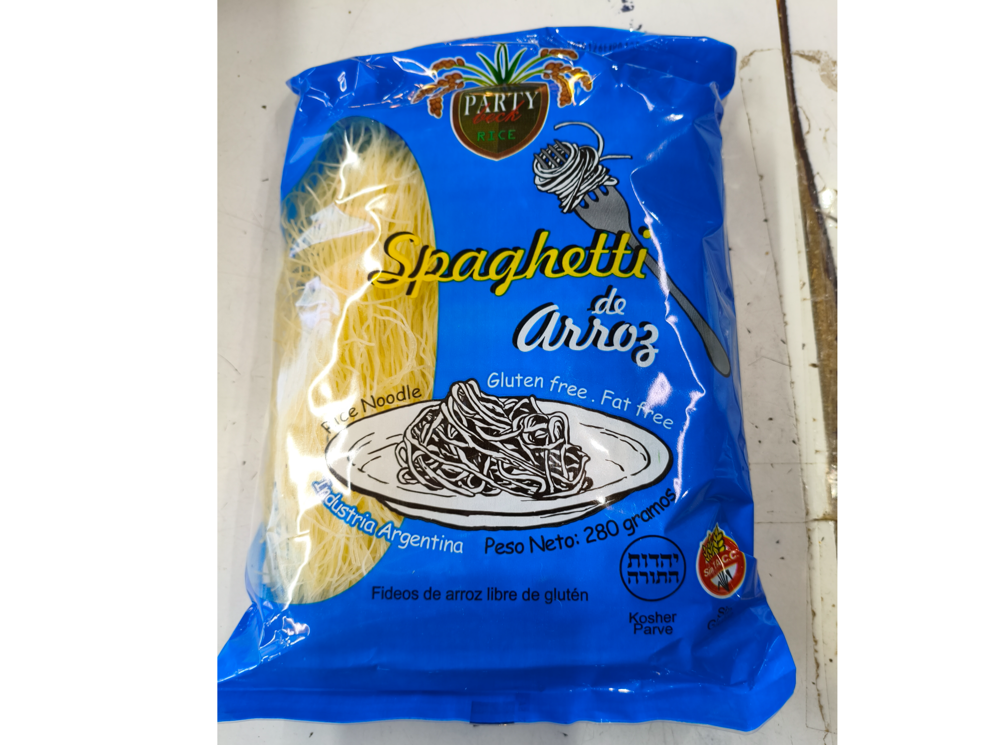 Spaghetti de arroz.