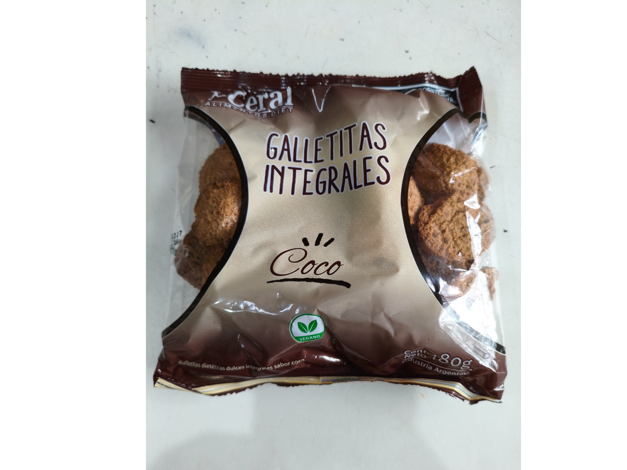 Galletitas integral de coco x 180 grs.