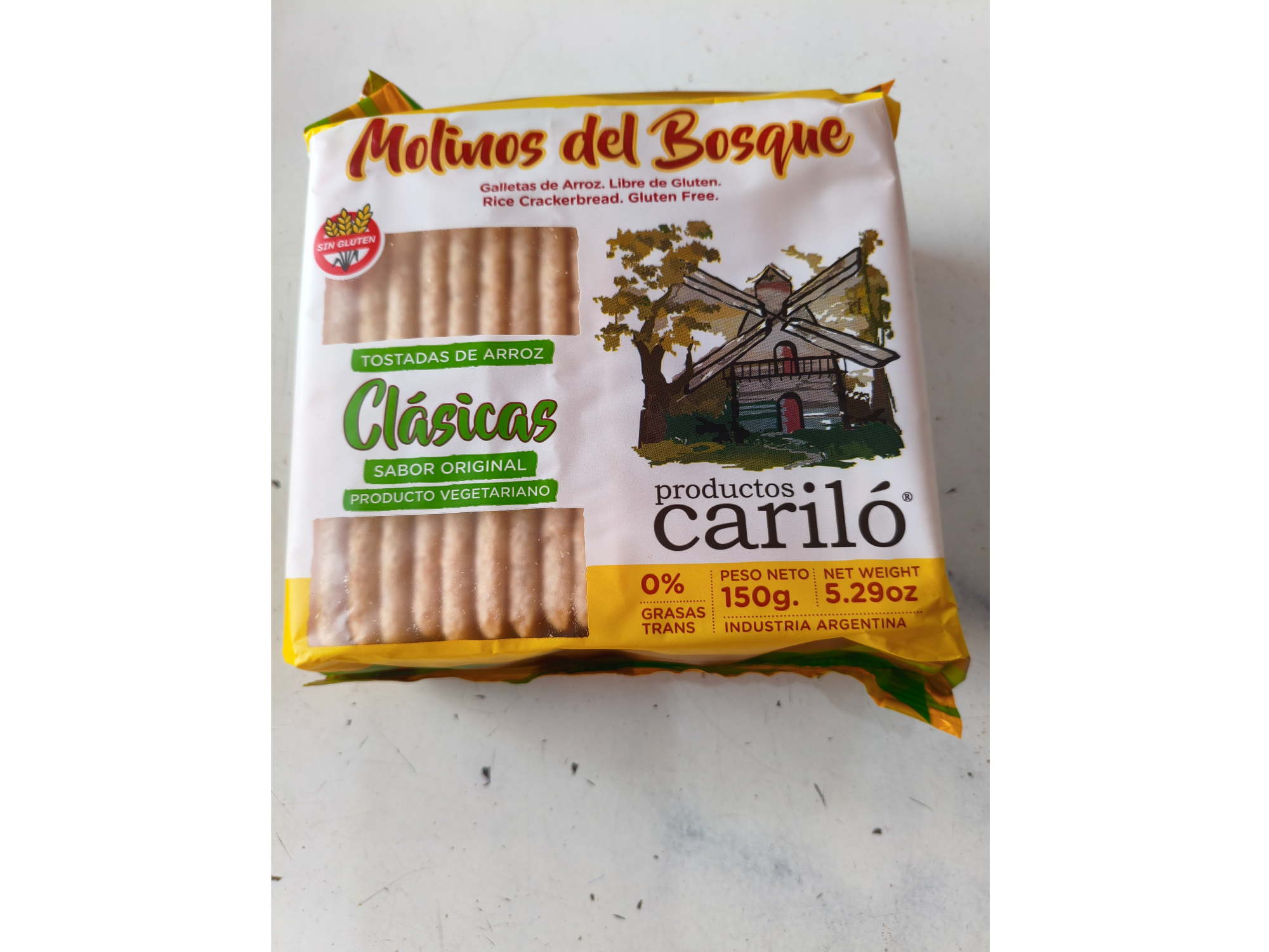 Tostadas de arroz con sal.