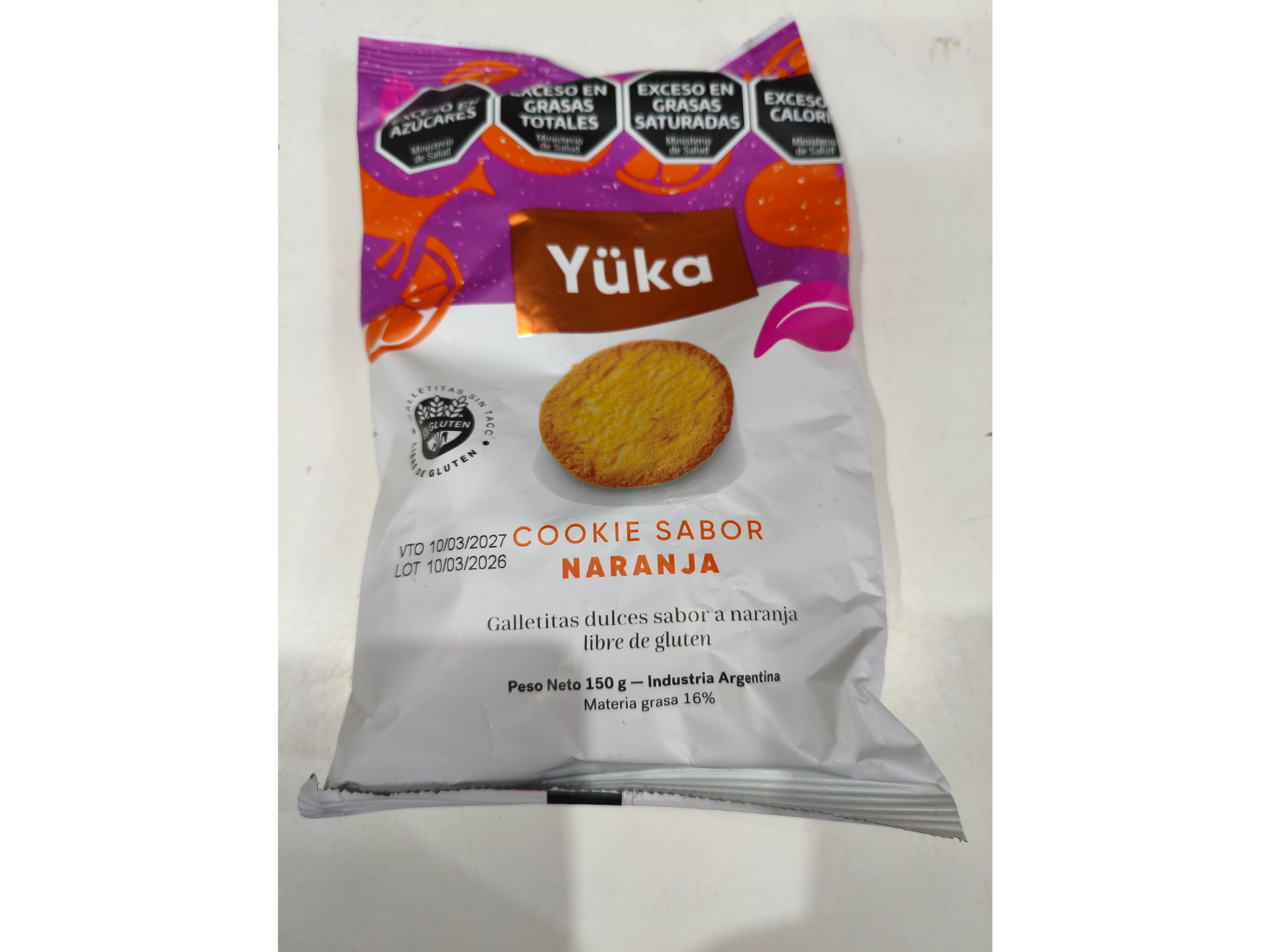 Galletitas de naranja sin tacc.