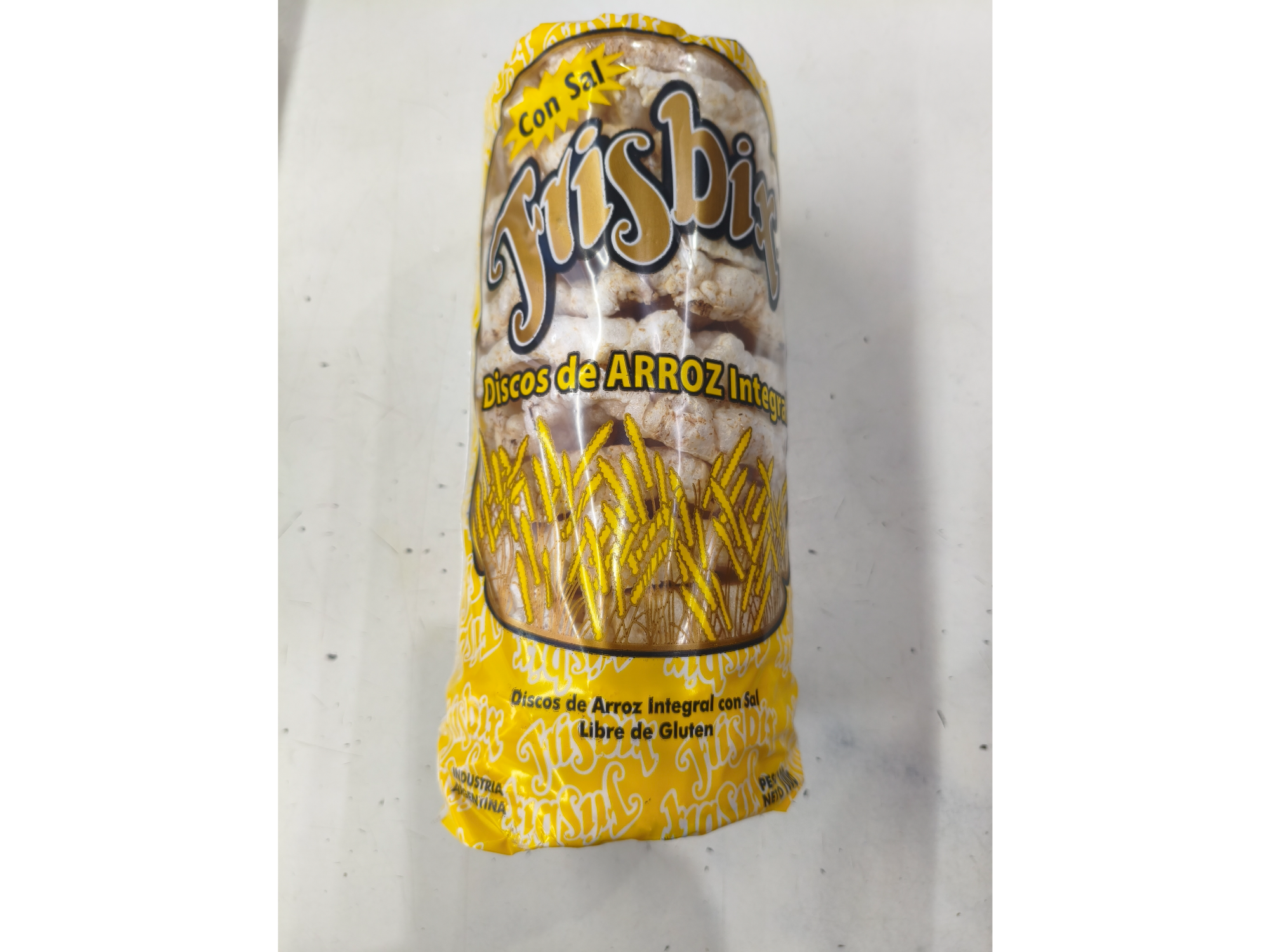 Disco de arroz salado.
