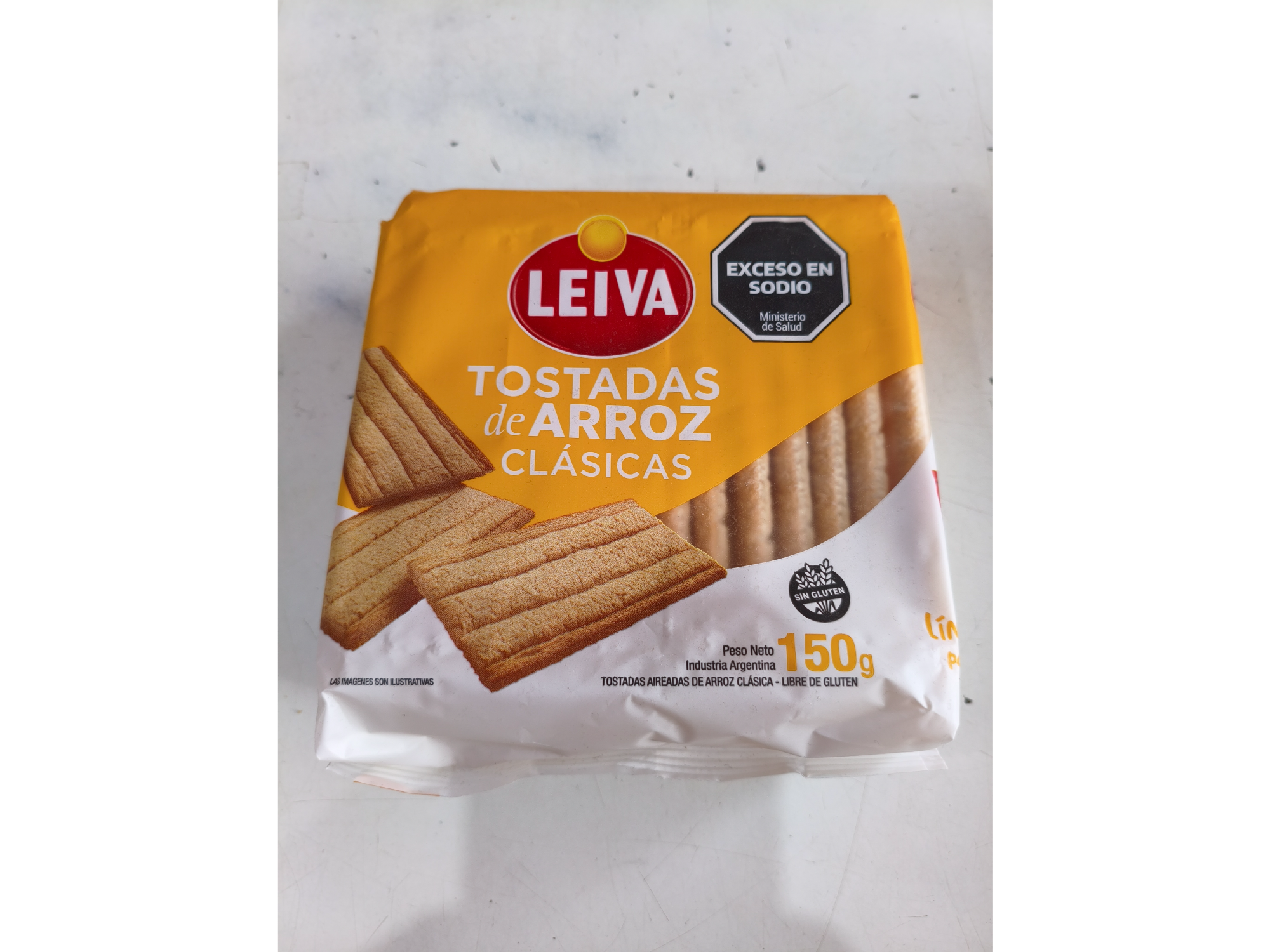 Tostadas de arroz con sal.