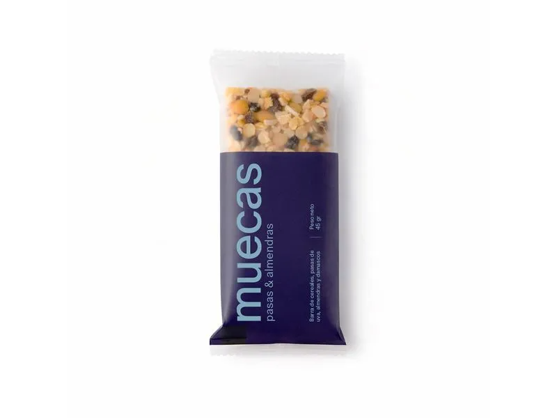 Barra de cereales pasas y almendras 45 gr MUECAS