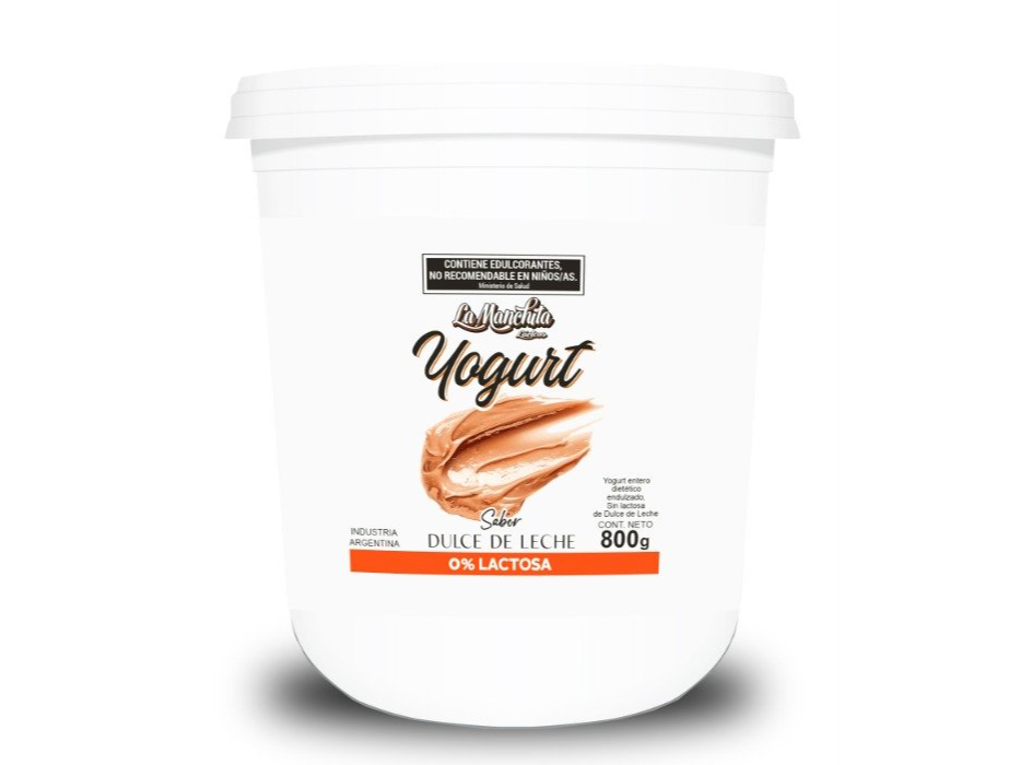 Yogurt sin lactosa dulce de leche 830 gr LA MANCHITA