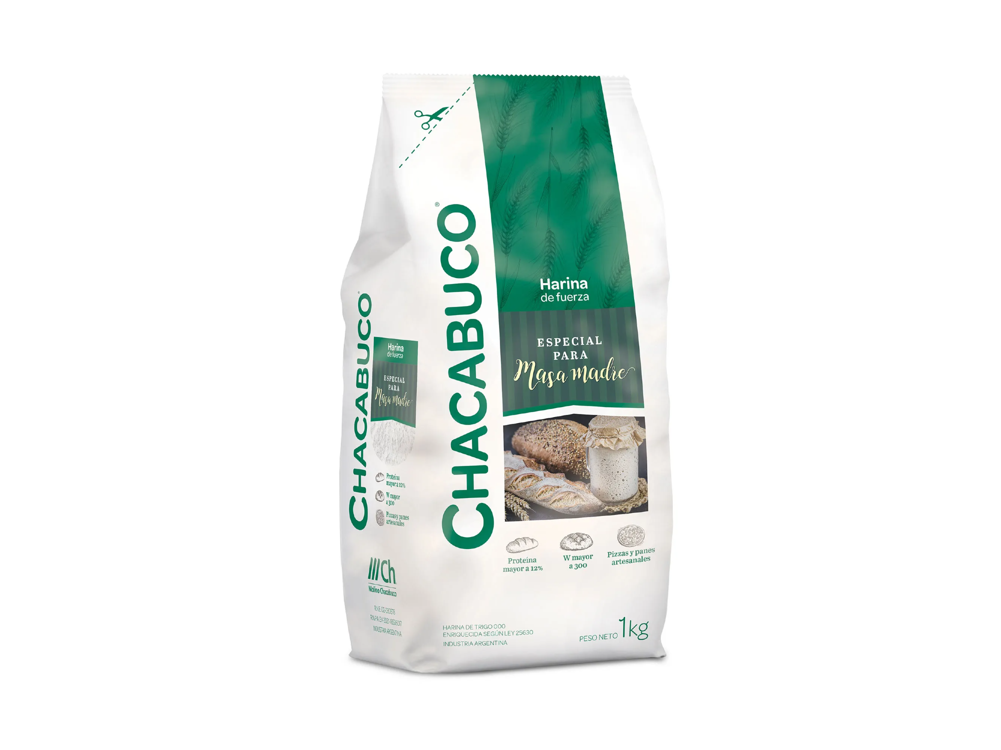 Harina de fuerza para masa madre 1 kg CHACABUCO