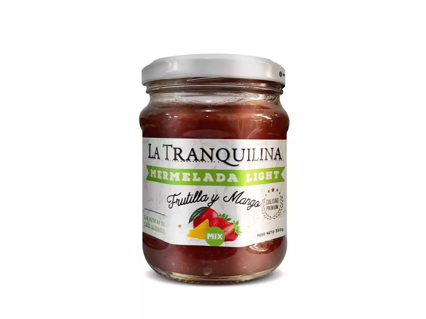 Mermelada mango y frutilla 330 gr LA TRANQUILINA
