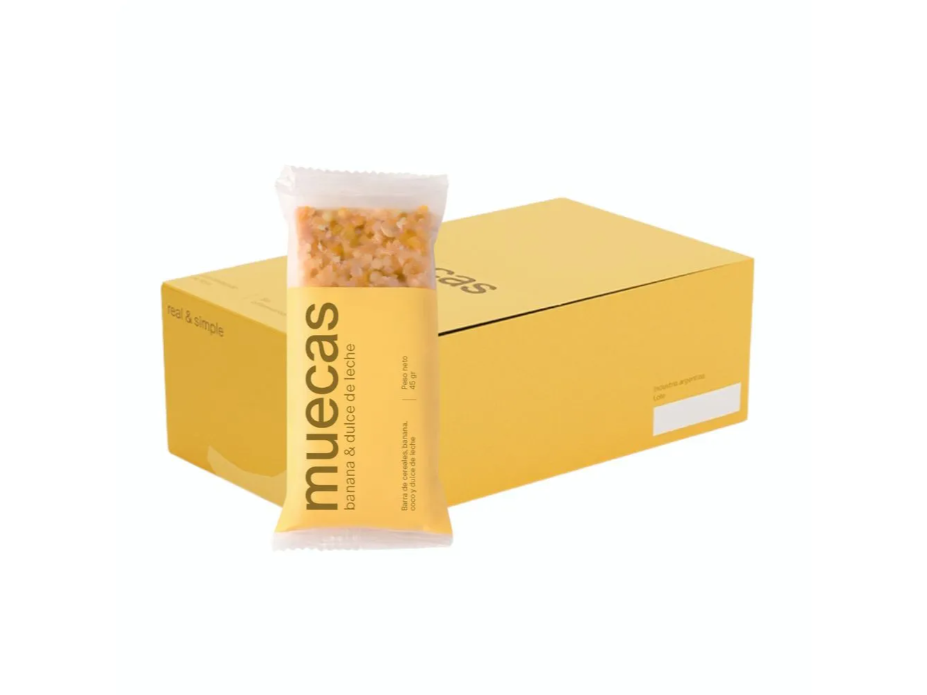 Barras de cereales banana y dulce de leche 45 gr MUECAS