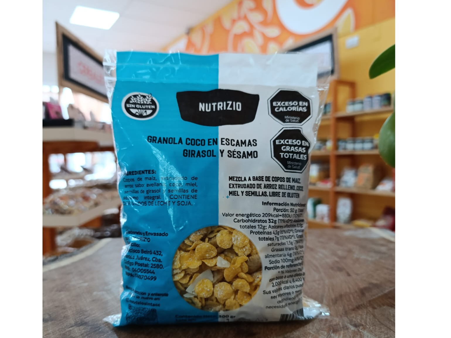 Granola de coco girasol y sesamo sin tacc 500gr NUTRIZIO
