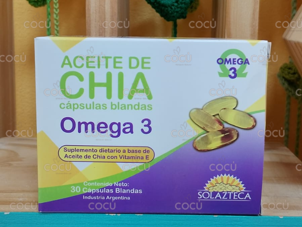 Aceite de chia capsulas blandas 30 comp SOLAZTECA