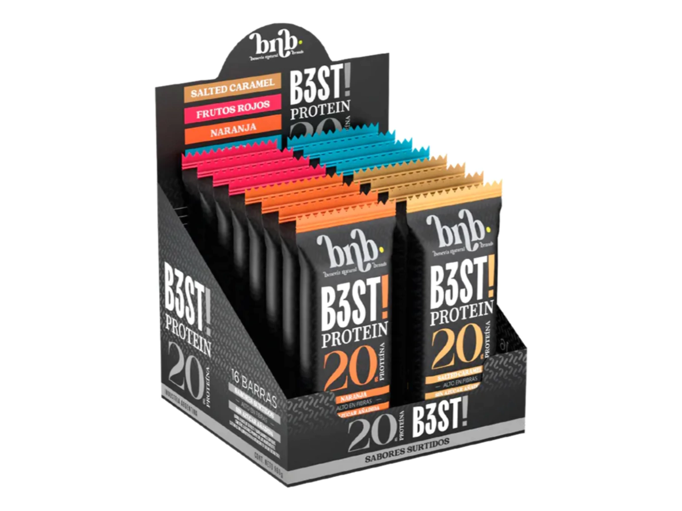 Barra proteica de FRUTOS ROJOS 60gr BNB