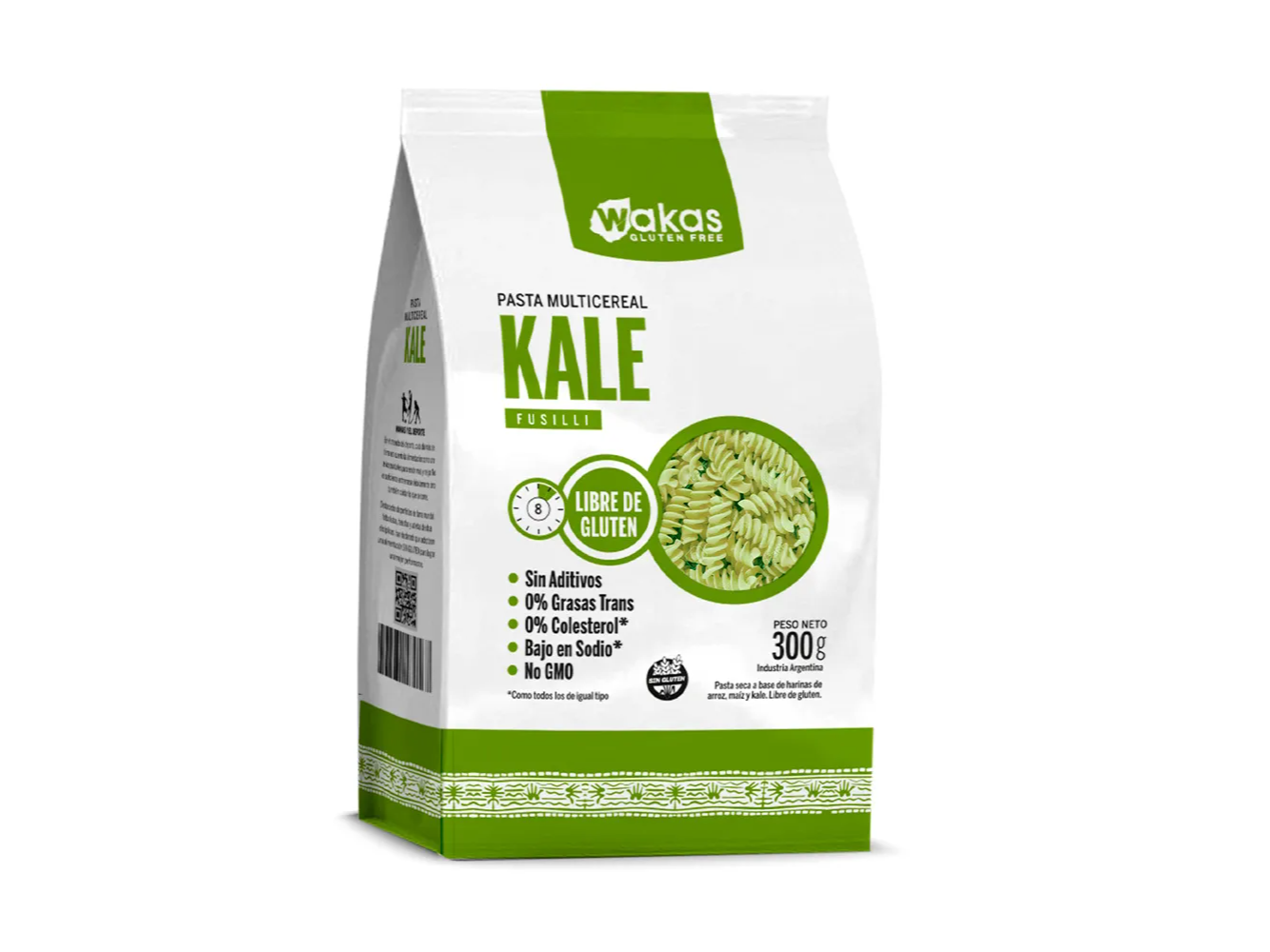 Pasta multicereal fusilli kale 300 gr WAKAS SIN GLUTEN