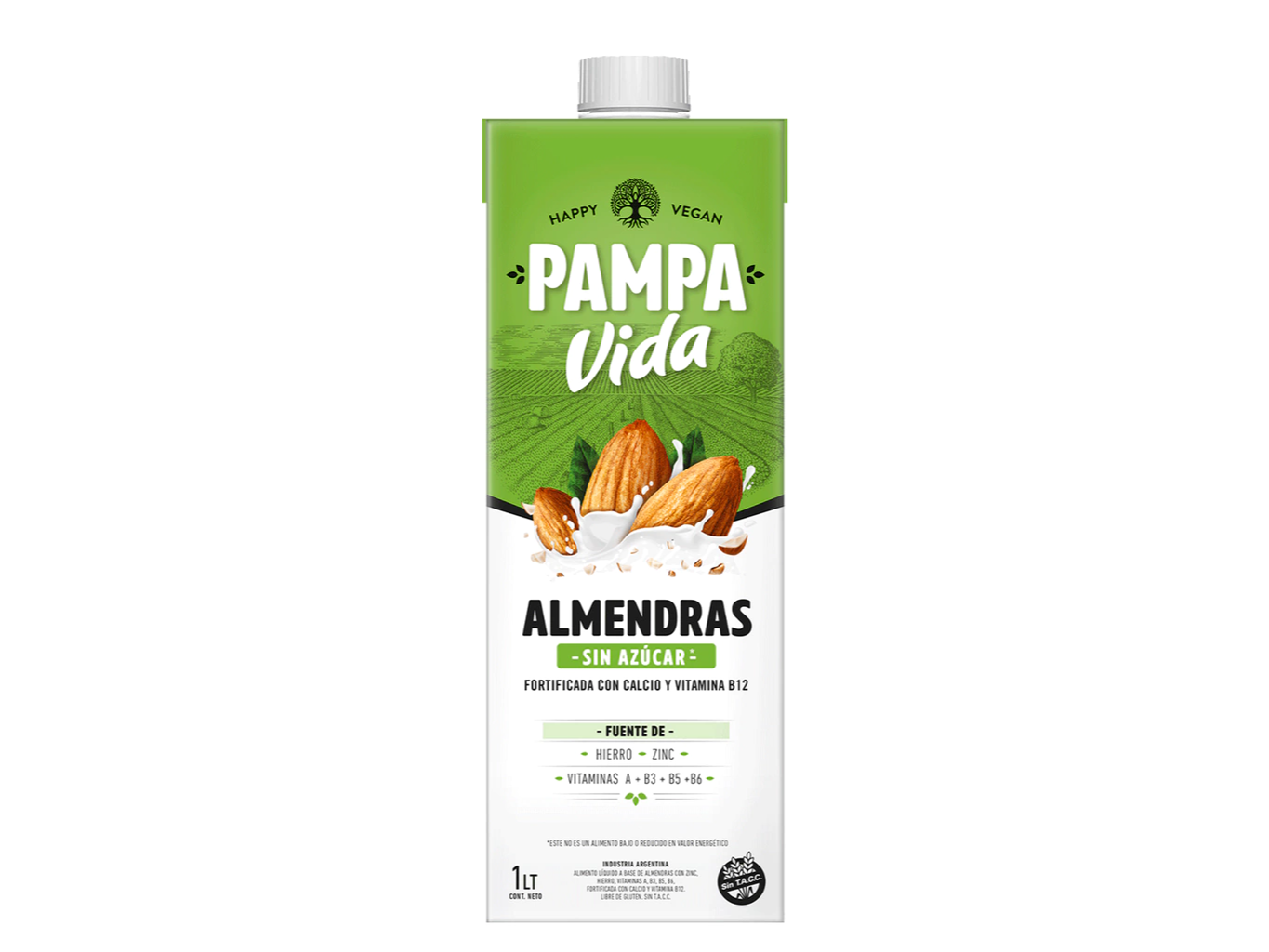 Bebida de almendras sin azucar 1 lt PAMPA VIDA