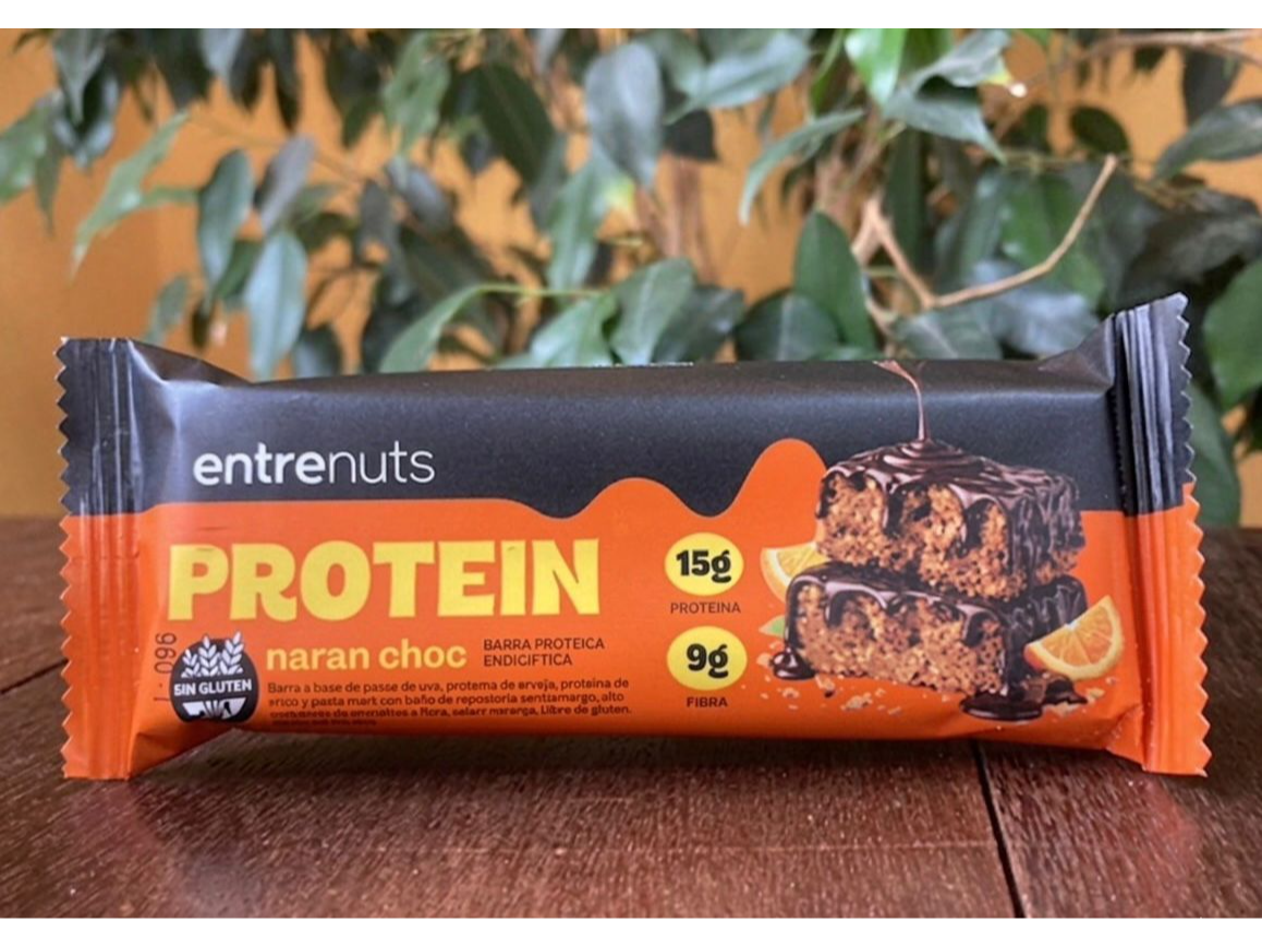 Barra proteica energetica naranja choco 45 gr ENTRENUTS