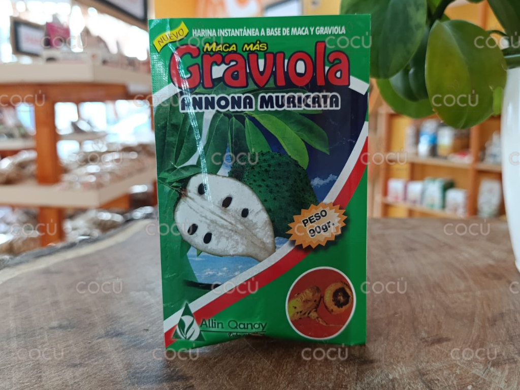 Harina instantanea a base de maca y graviola 90 gr ALLIN QANAY