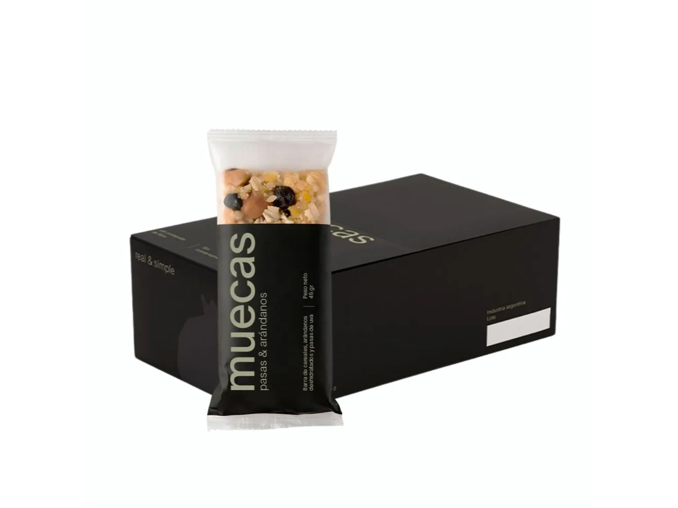 Barra de cereales pasas y arandanos  45 gr MUECAS