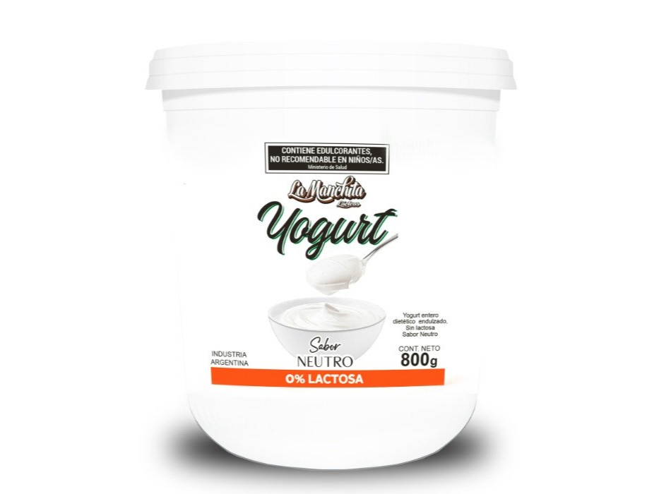 Yogurt sin lactosa neutro 800 gr LA MANCHITA
