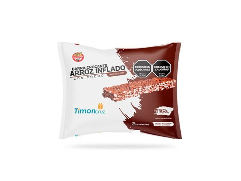 Barra de arroz inflado con cacao 3 unidades 60 gr TIMON CRUZ