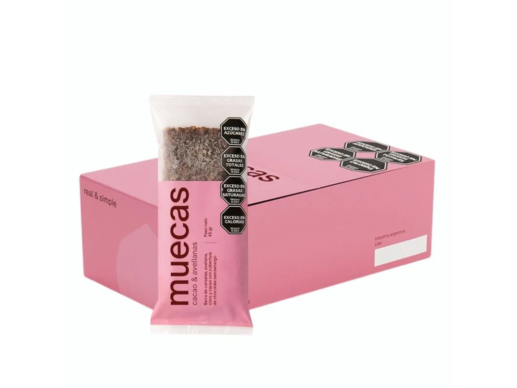 Barra de cereales cacao y avellana 45 gr MUECAS