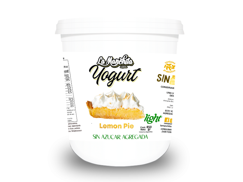 Yogurt sin lactosa lemon pie 800 gr LA MANCHITA