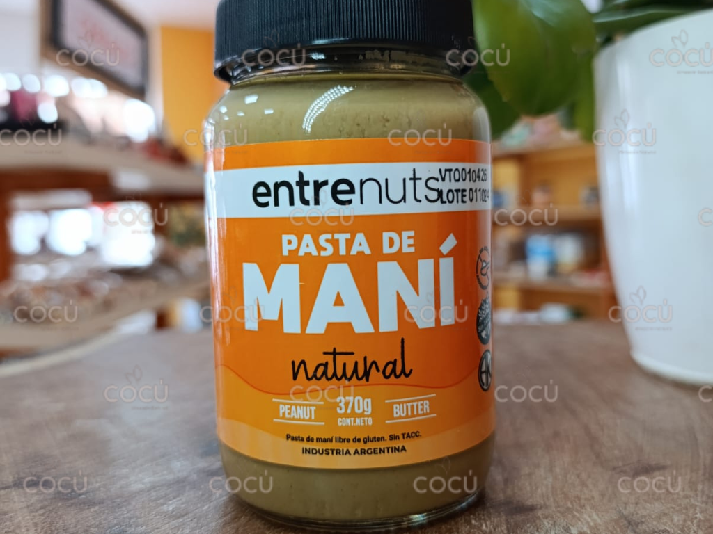 Pasta de mani natural 380 gr ENTRENUTS