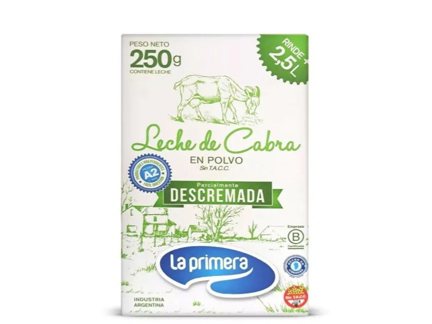 Leche de cabra descremada 250 gr LA PRIMERA
