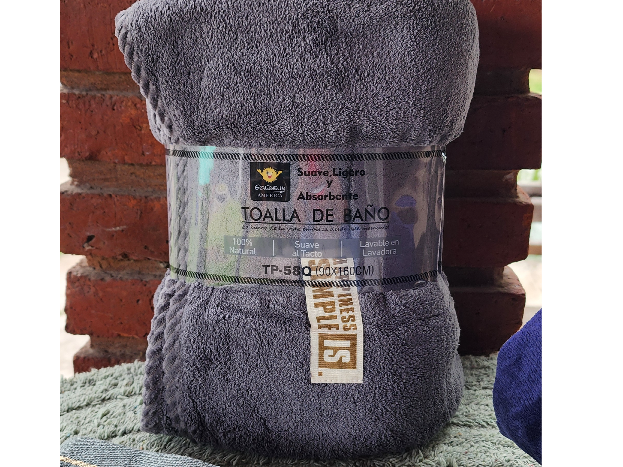 Toallon gris oscuro Goldsun