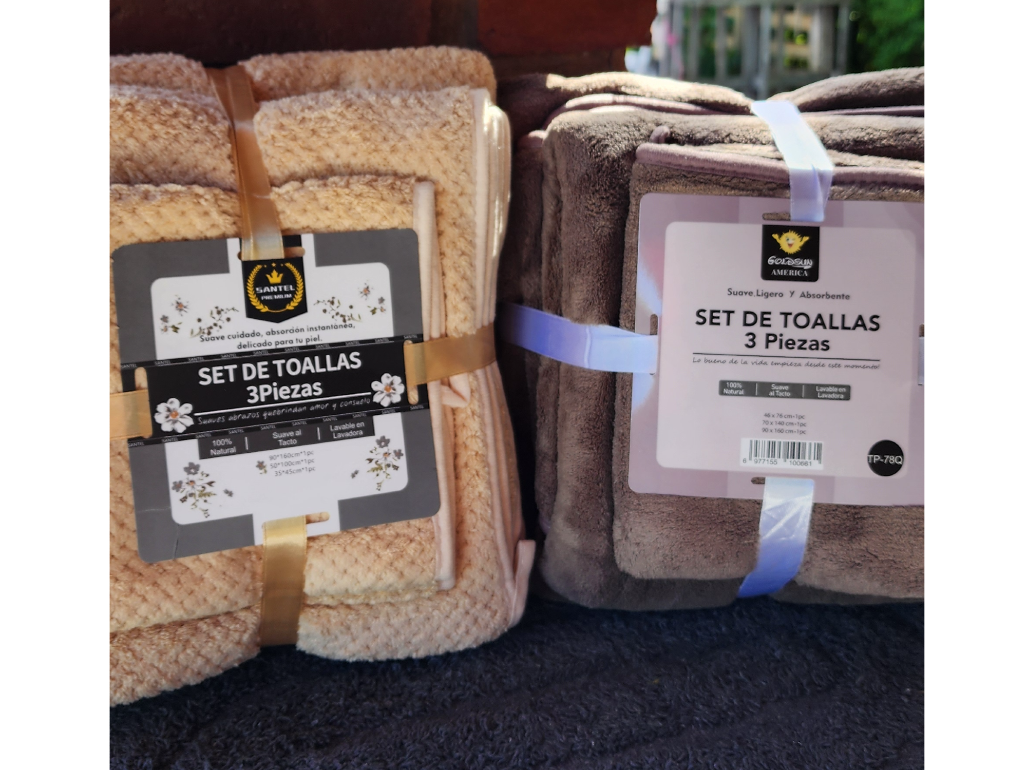 Set toalla 3 piezas secado rapido