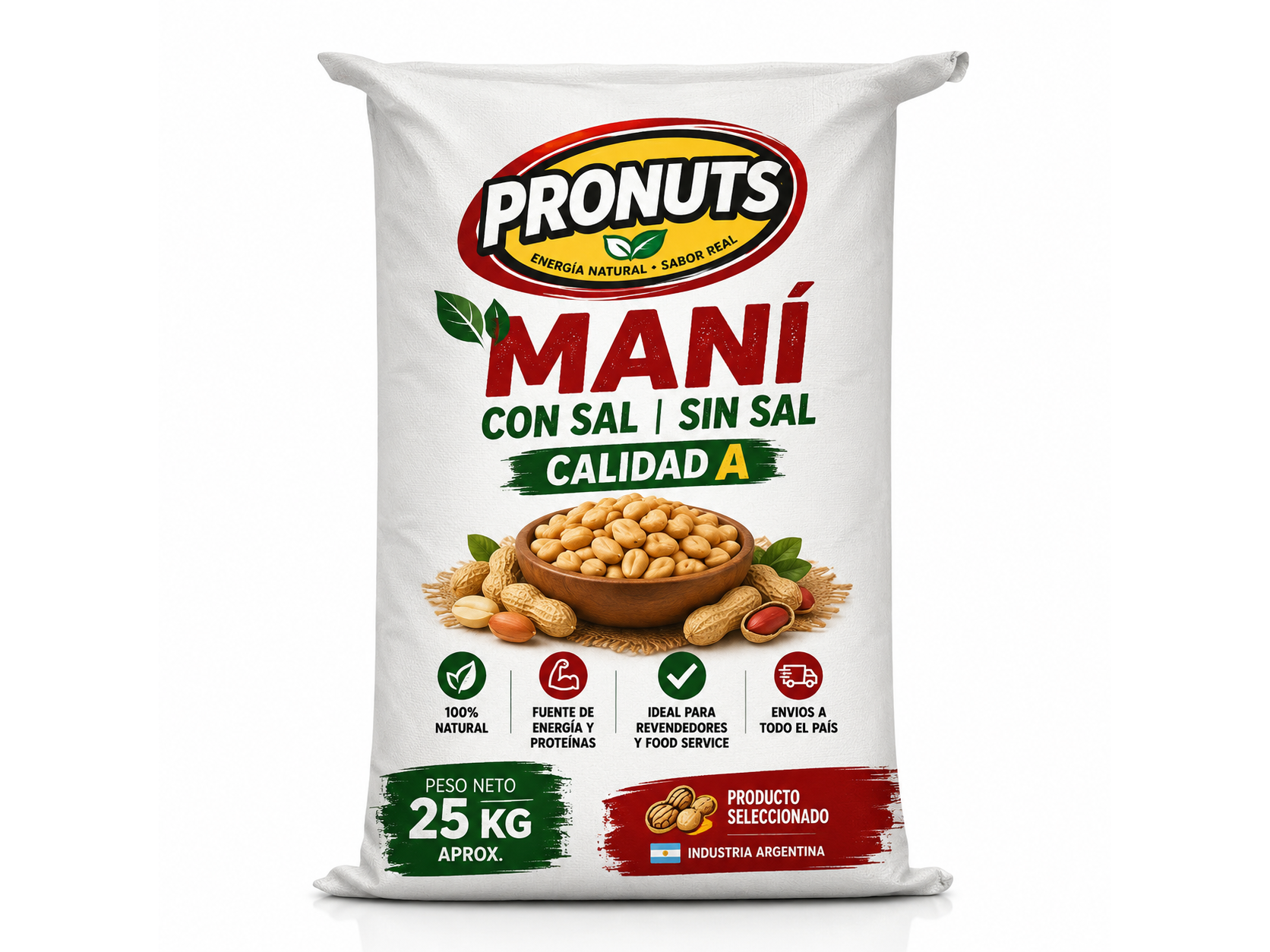 MANI SPLIT SALADO X 25 KILOS