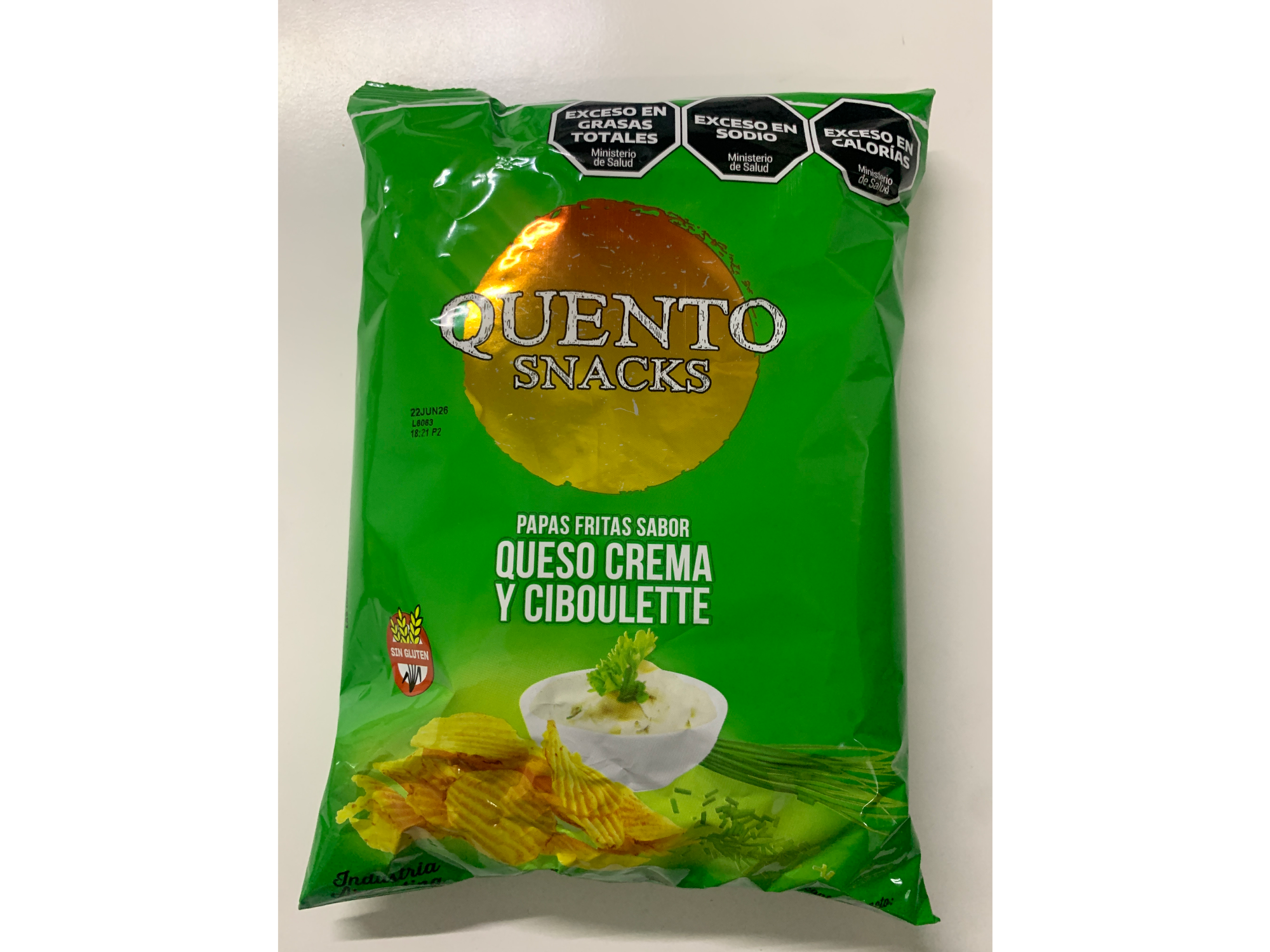 Papas Quento (Queso crema y Ciboulette)