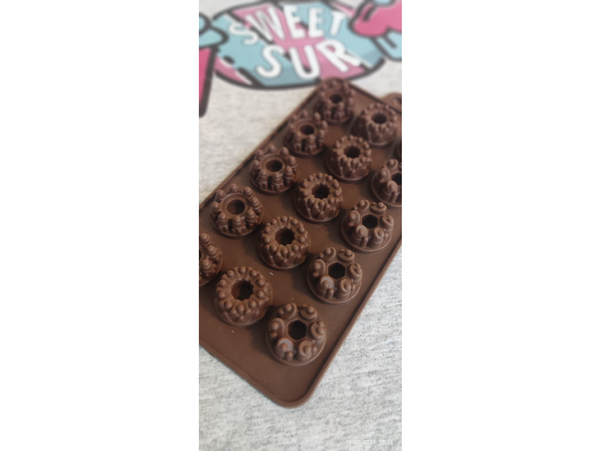 Molde silicona mini savarin coronas