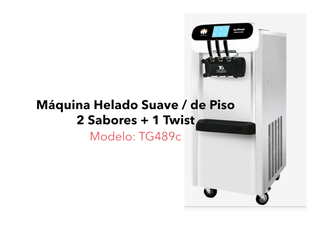 Máquina Helado Suave/dePiso 2Sabores+1Twist Modelo:TG489c