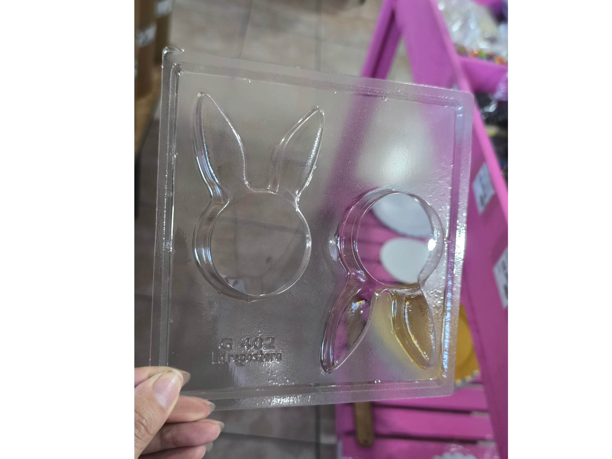 Molde acetato galleta oreo , conejo de pascua