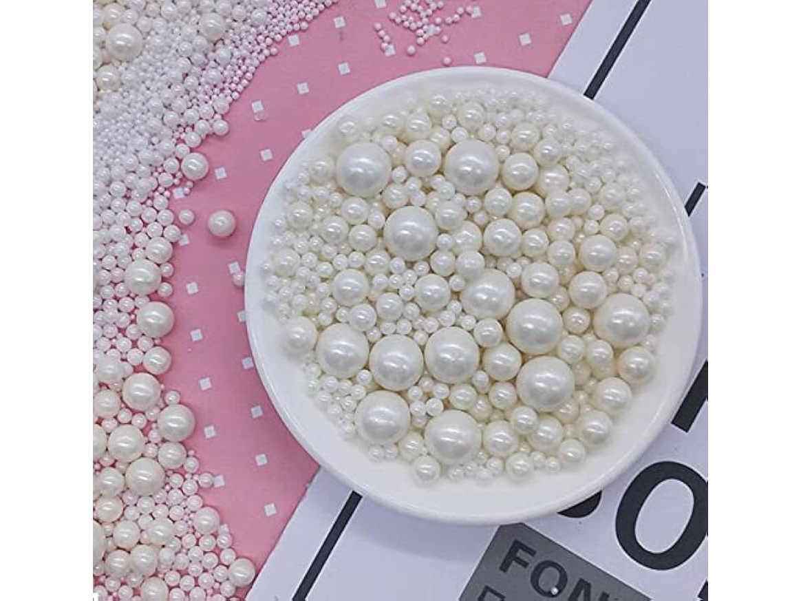 Perlas comestibles blancas y pasteles 100 g