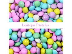 Lentejas de chocolate color pastel