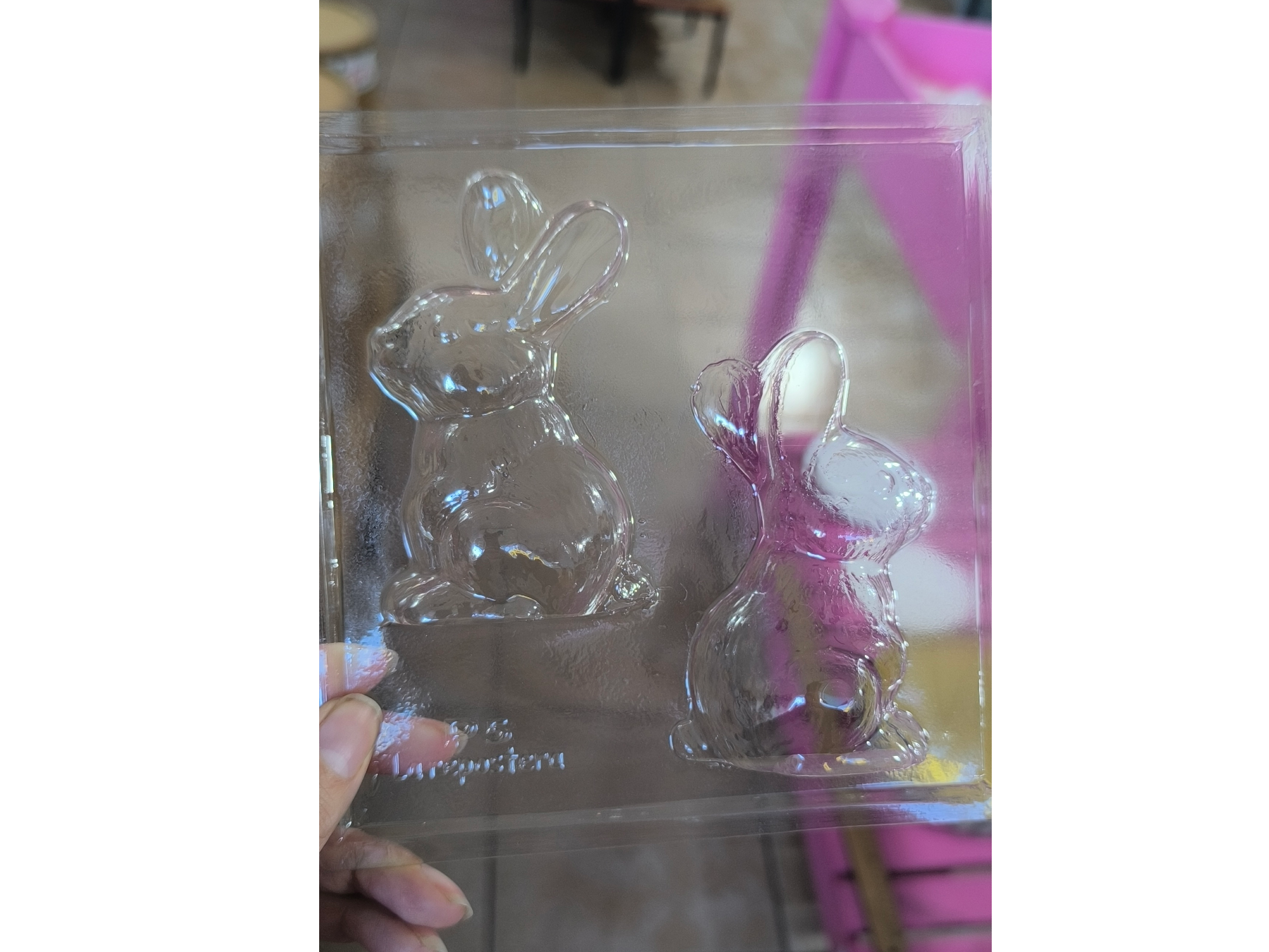 Molde acetato figura conejo de pascua 10 cm