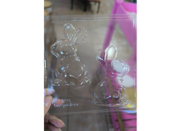 Molde acetato figura conejo de pascua 10 cm