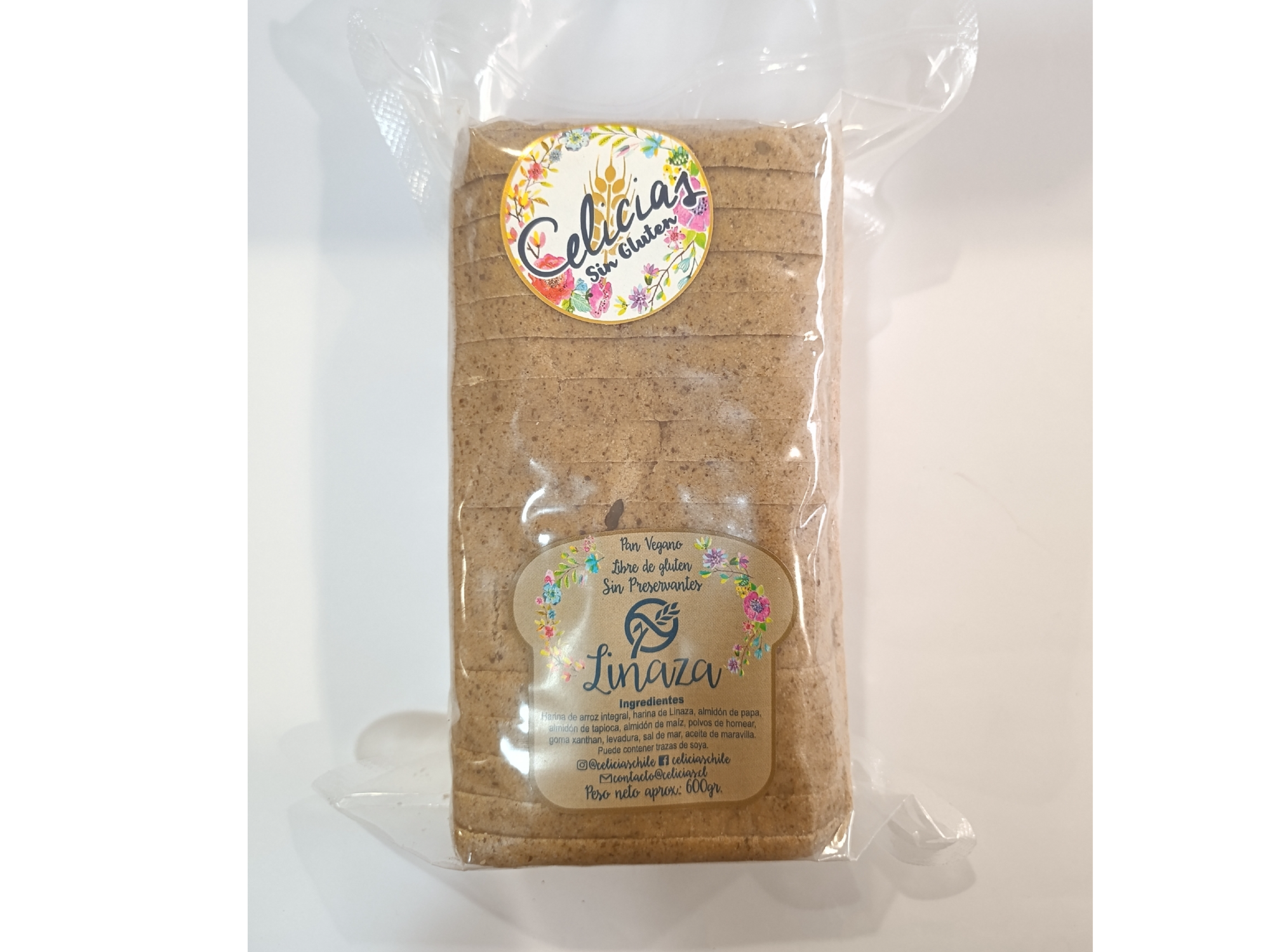 Pan sin gluten linaza 600g