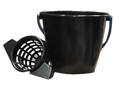 Balde Negro con Escurridor 12L