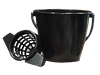 Balde Negro con Escurridor 12L