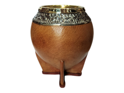 Mate torpedo virola de alpaca cincelada
