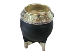 Mate torpedo virola de alpaca cincelada + base con botas