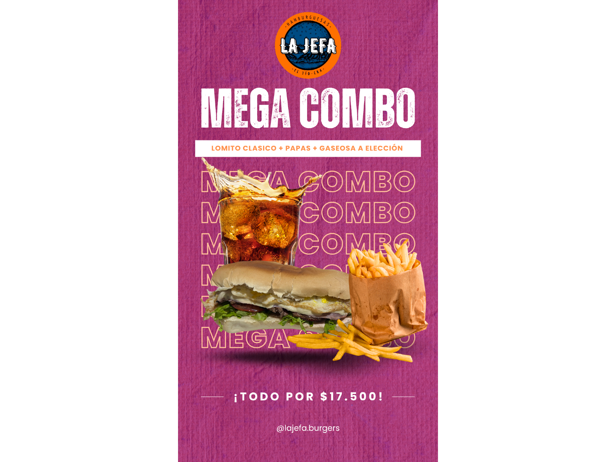 LOMITO CLASICO + PAPAS + GASEOSA