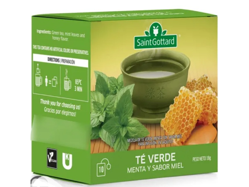 Te saint gottard te verde.menta. sabor a miel